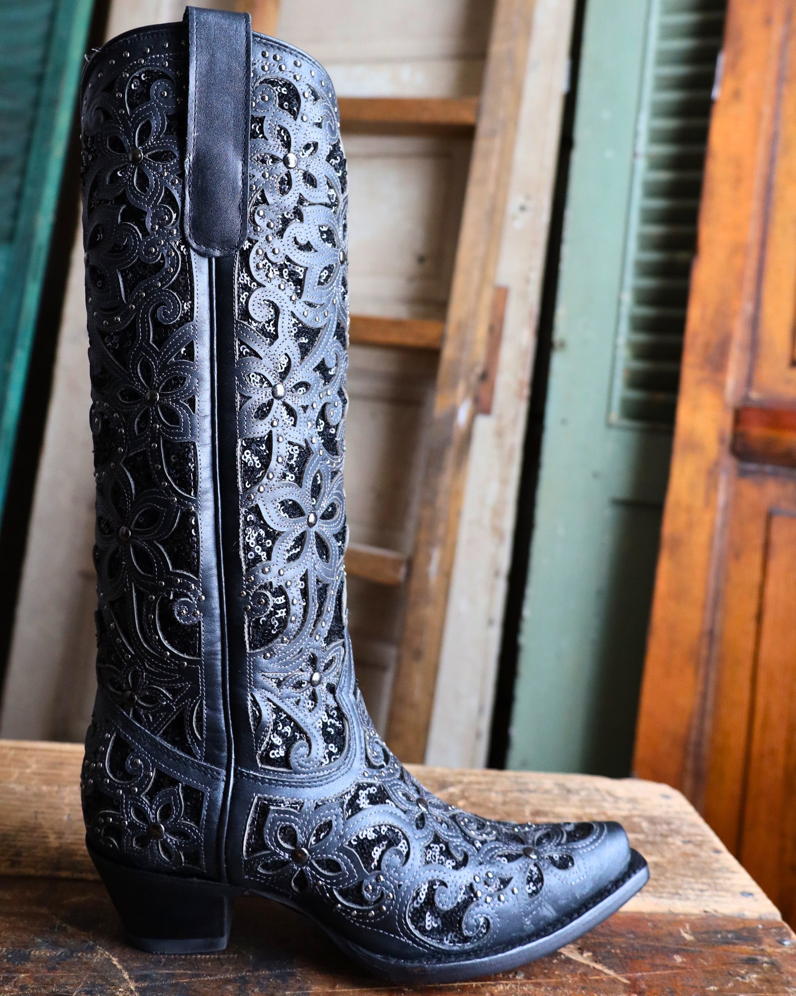 Corral Women's Glitter and Glam Black 15