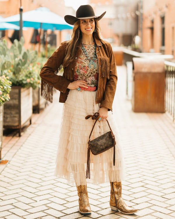 TO THE WAY LAYERED RUFFLE SKIRT