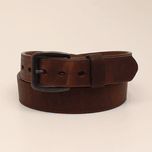 Brown men's leather belt