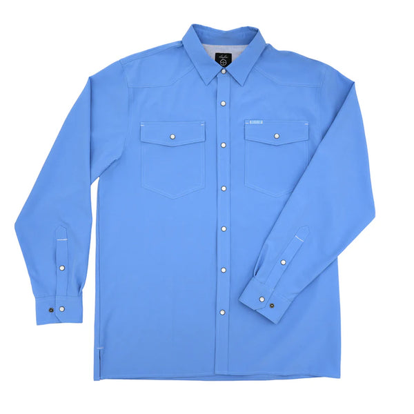 San Jac Men's Long Sleeve Performance Shirt - Sky Blue