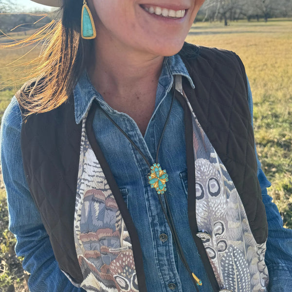 Christina Greene Thunder Creek Turquoise Bolo Tie