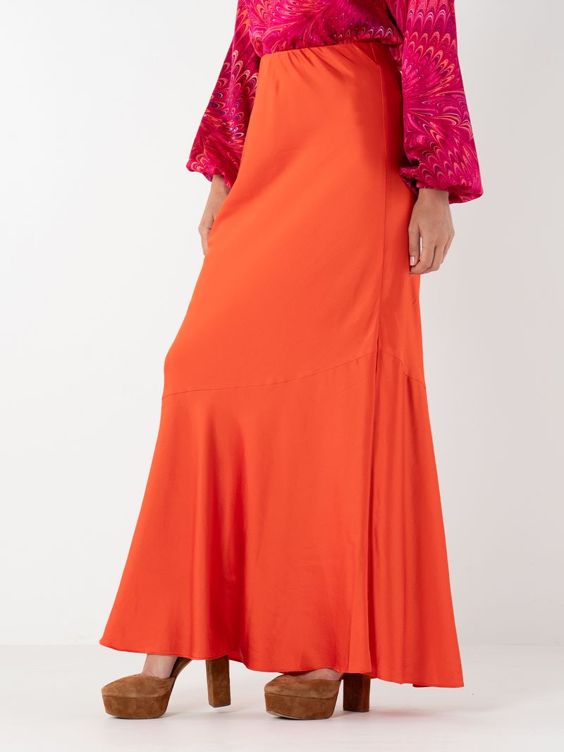 Emily McCarthy Bias Silk Cotton Skirt