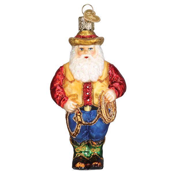 WESTERN SANTA ORNAMENT