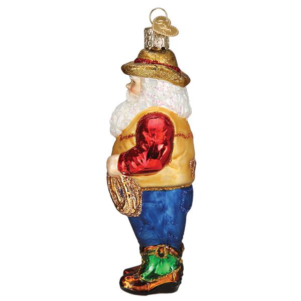 WESTERN SANTA ORNAMENT