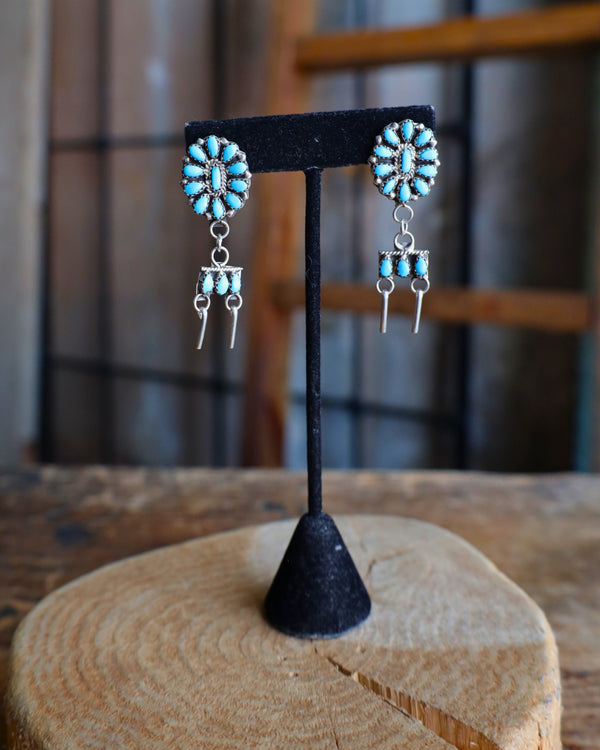 CLUSTER DROP FRINGE EARRING 