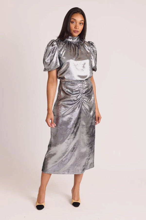 S'edge Carmen Metallic Blouse 