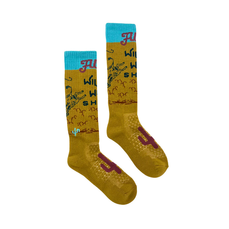 Fringe x Lucky Chuck Cactus Alley - Wild West Show Tan Performance Socks