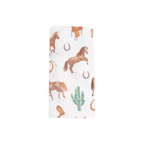 Angel Dear Swaddle Blanket - Western Horses Uni - 45X45