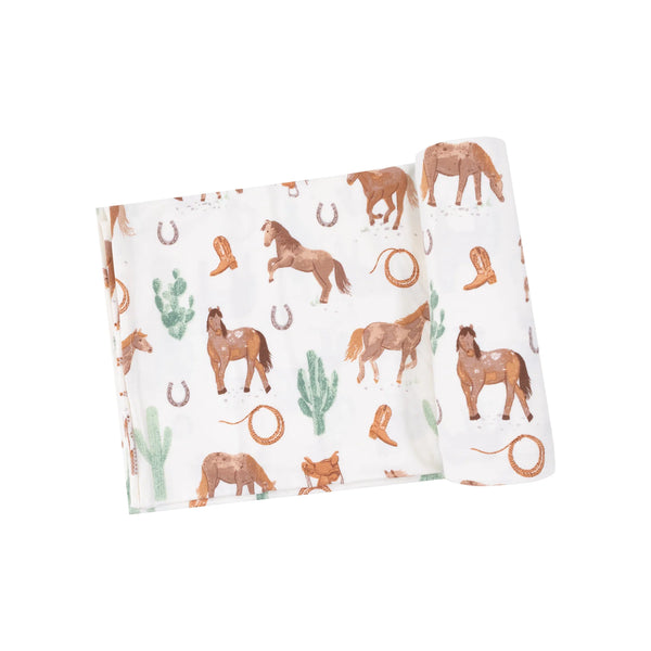 Angel Dear Swaddle Blanket - Western Horses Uni - 45X45