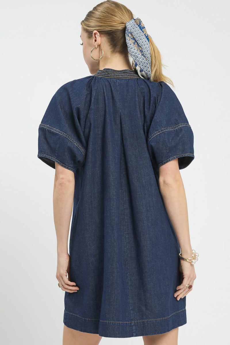 umgee denim dress Mini – Maverick Fine Western Wear A black shirt becomes Size:9 years US numeric Womens Puff Sleeve Denim birthday gift girl