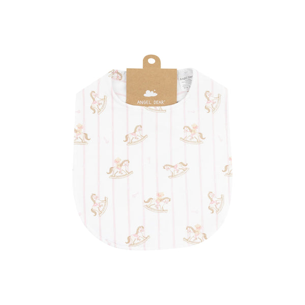 Angel Dear Feeding Bib - Vintage Rocking Horse Pink - O/S