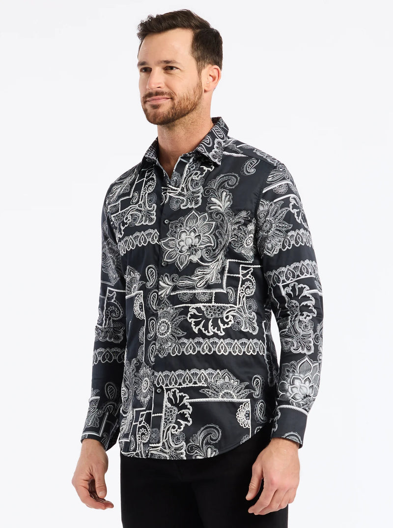 ROBERT GRAHAM ARDEN LONG SLEEVE BUTTON DOWN SHIRT