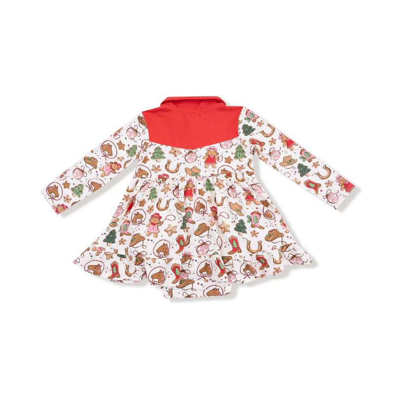 Angel Dear Bodysuit Cowgirl Christmas Dress 