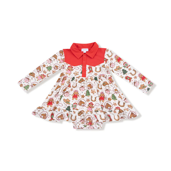 Angel Dear Bodysuit Cowgirl Christmas Dress 