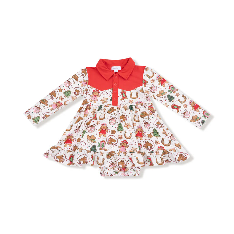 Angel Dear Bodysuit Cowgirl Christmas Dress 