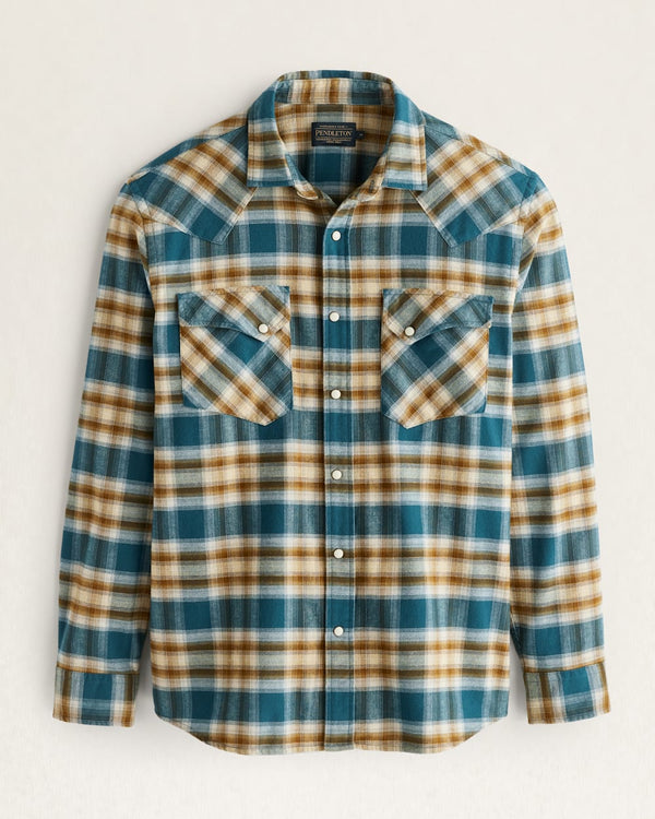 PENDLETON WYATT SNAP-FRONT COTTON SHIRT