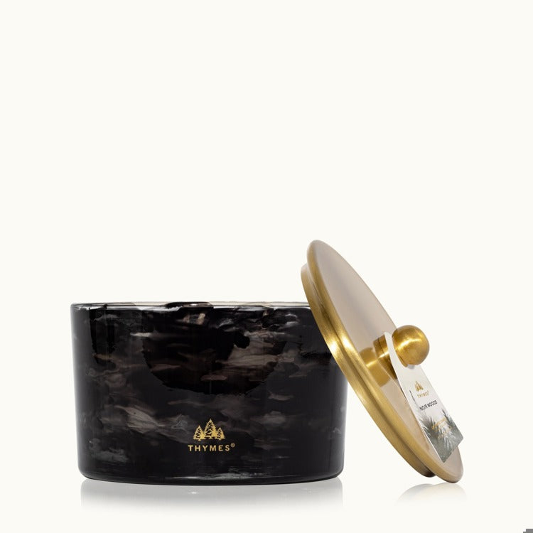 THYMES Noir Woods Large Poured Candle, 3-Wick