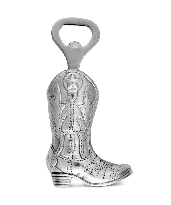 Silver boot bottle opener