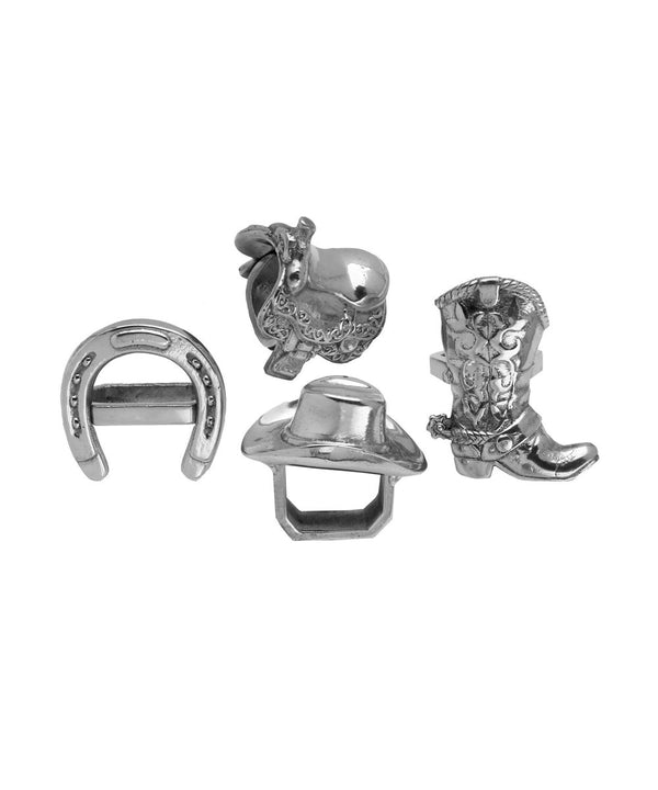 NAPKIN RINGS,WESTERN SET OF 4