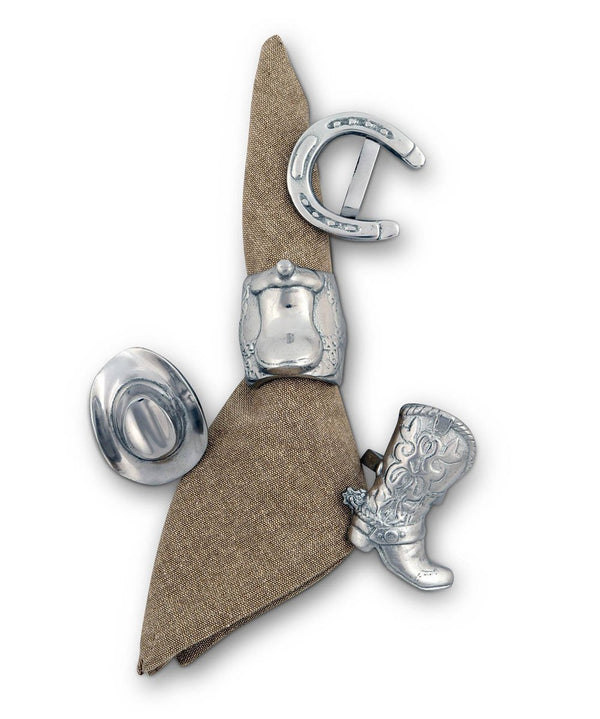 NAPKIN RINGS,WESTERN SET OF 4
