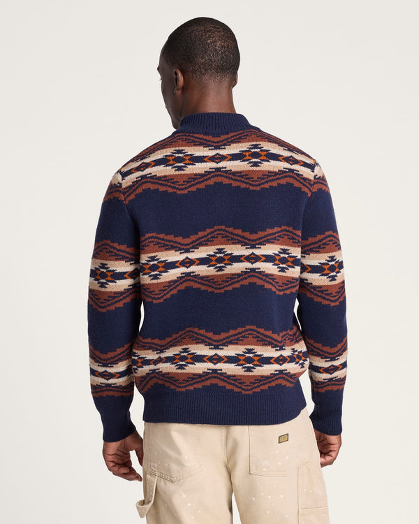 PENDLETON TUMALO RIDGE LAMBSWOOL QUARTER-ZIP SWEATER