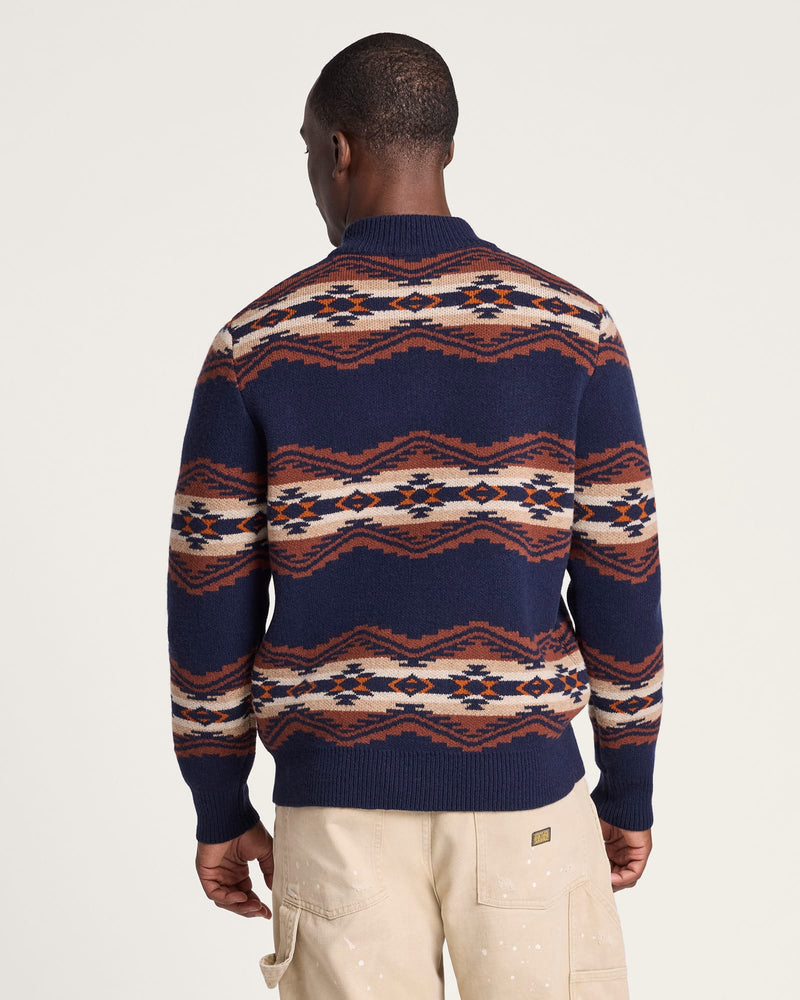 PENDLETON TUMALO RIDGE LAMBSWOOL QUARTER-ZIP SWEATER