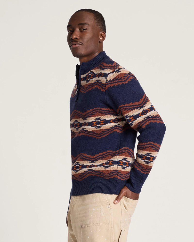 PENDLETON TUMALO RIDGE LAMBSWOOL QUARTER-ZIP SWEATER