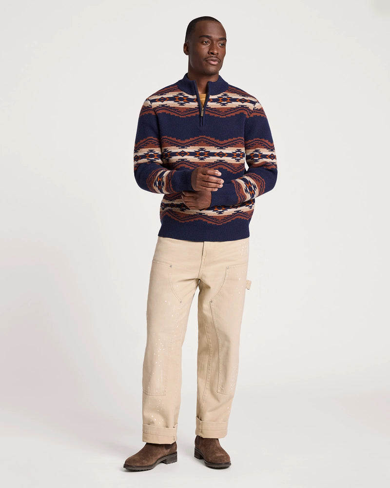 PENDLETON TUMALO RIDGE LAMBSWOOL QUARTER-ZIP SWEATER