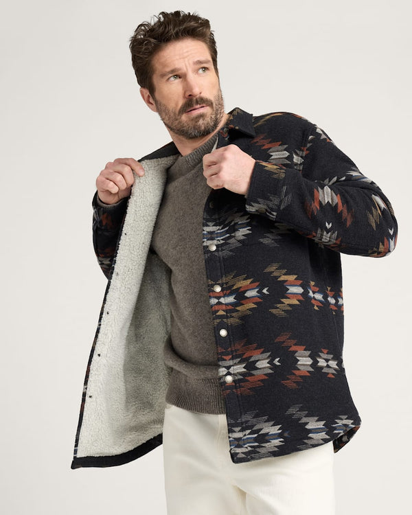 PENDLETON WYETH FALLS COTTON CHAMOIS SHERPA-LINED SHIRT JACKET