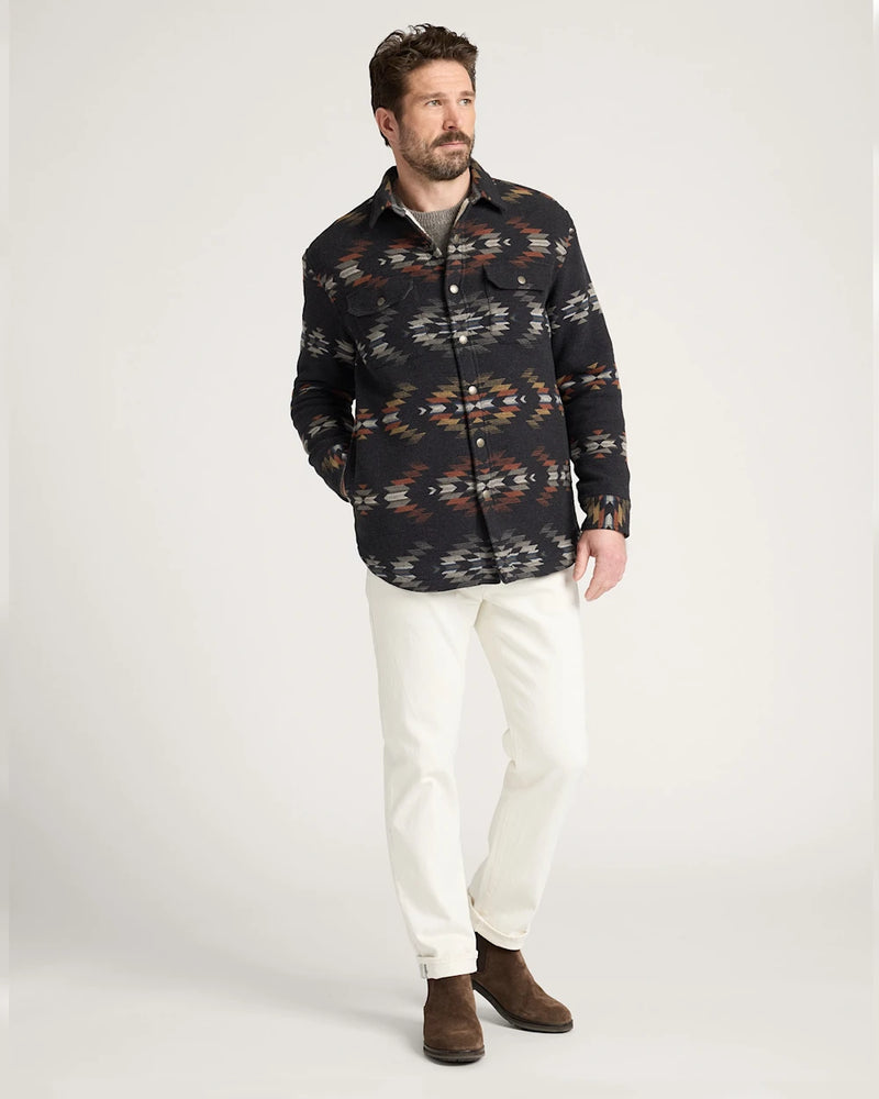 PENDLETON WYETH FALLS COTTON CHAMOIS SHERPA-LINED SHIRT JACKET