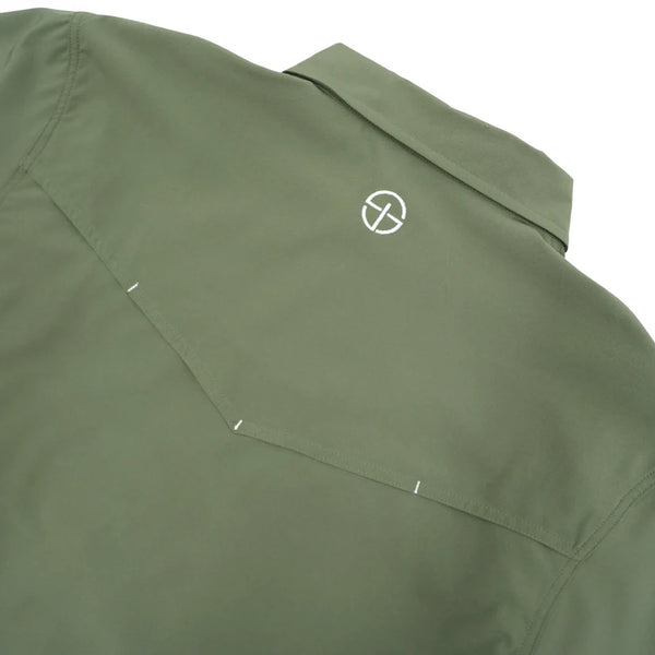 San Jac Men's Long Sleeve Performance Shirt - Olive Green