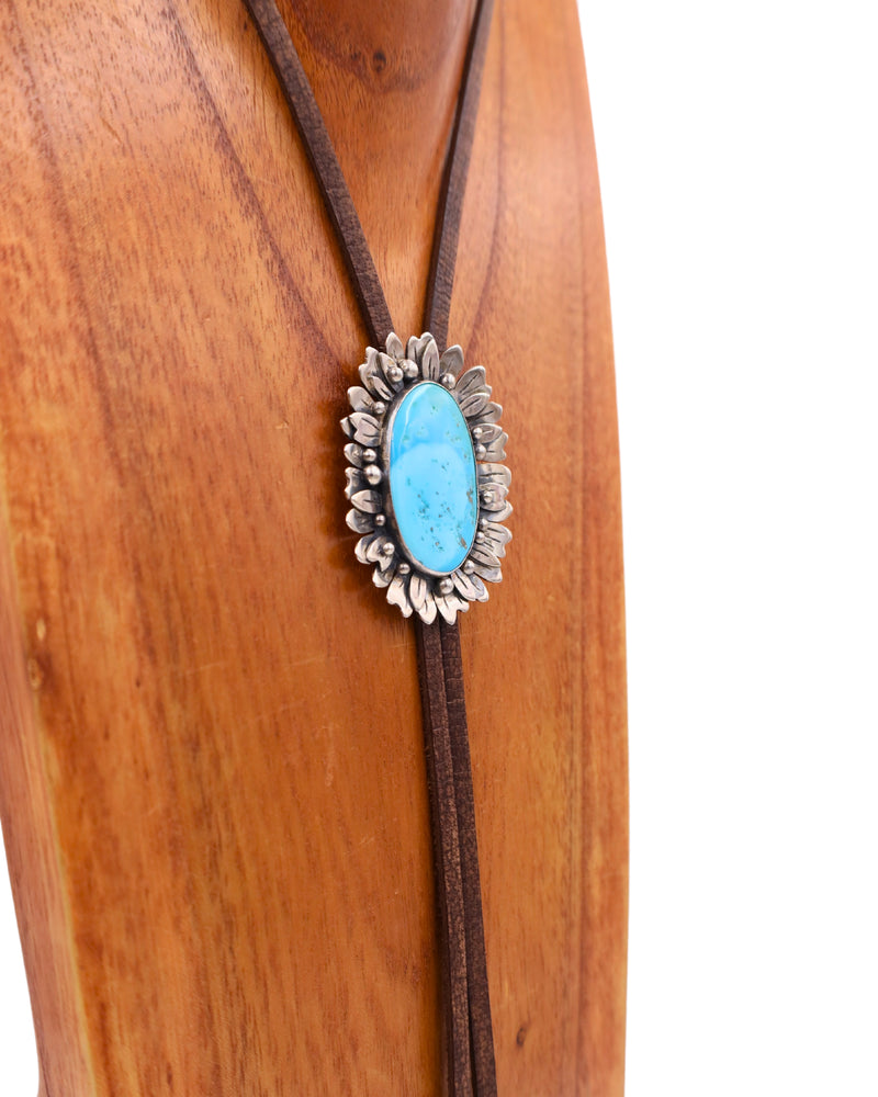 THE WINGED HEART SUNFLOWER WITH TURQUOISE BOLO