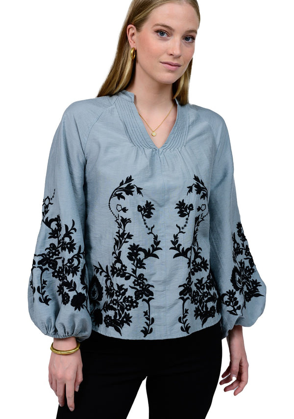 IVY JANE POET EMBROIDERED BLOUSE 