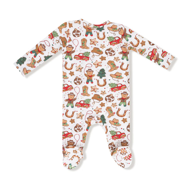 Angel Dear Cowboy Christmas Zip Footie