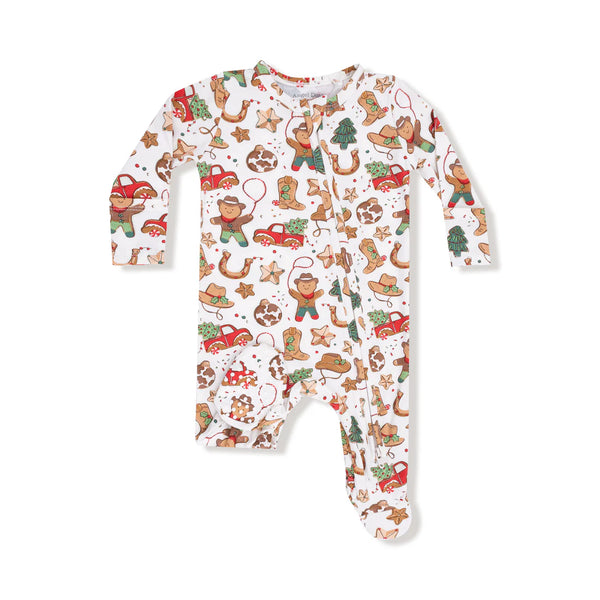 Angel Dear Cowboy Christmas Zip Footie
