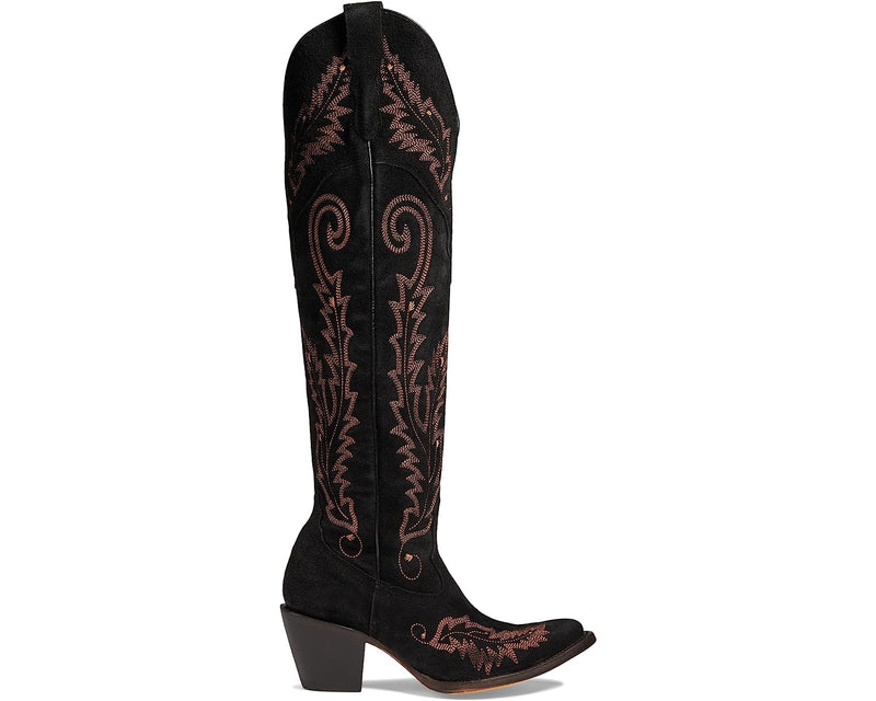 CORRAL WOMEN'S BLACK SUEDE 21" BOOT