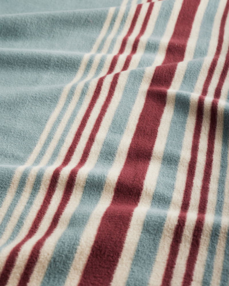 Aztec and stripe blanket set in blue and red colorways