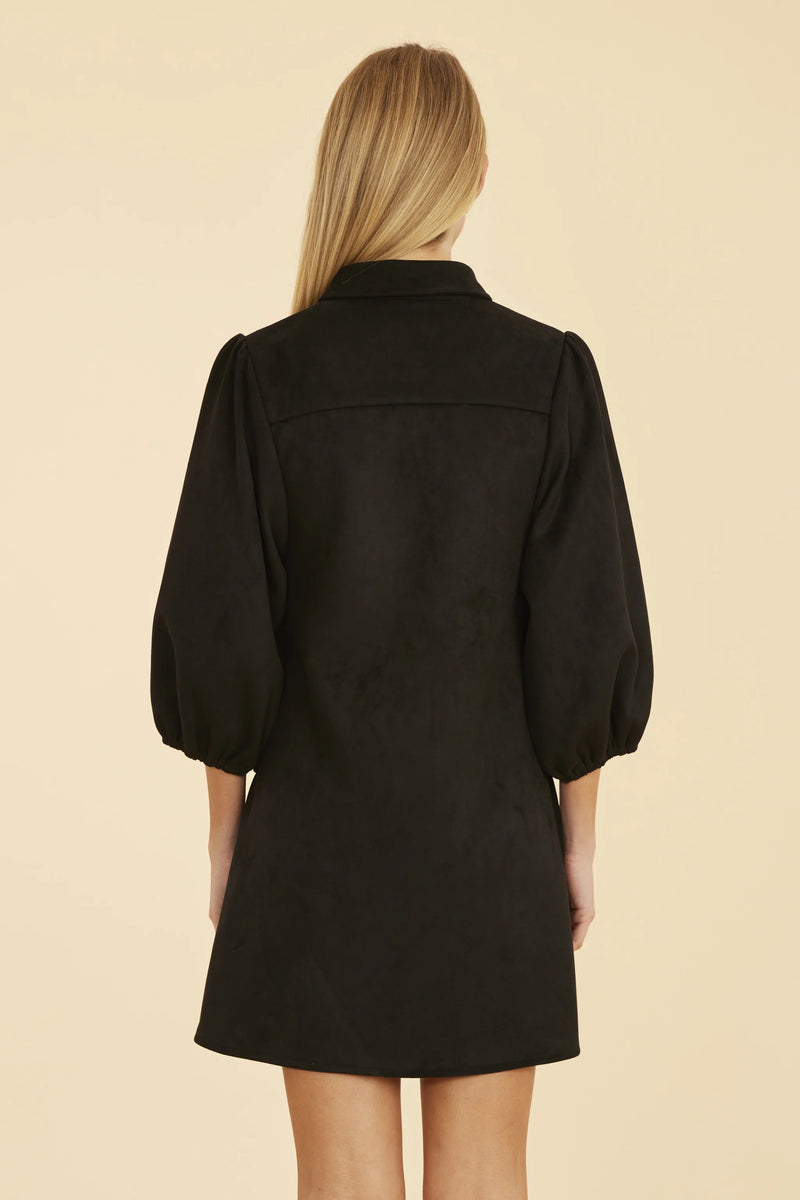 Dolce Cabo Faux Suede Puff Sleeve Shirt Dress