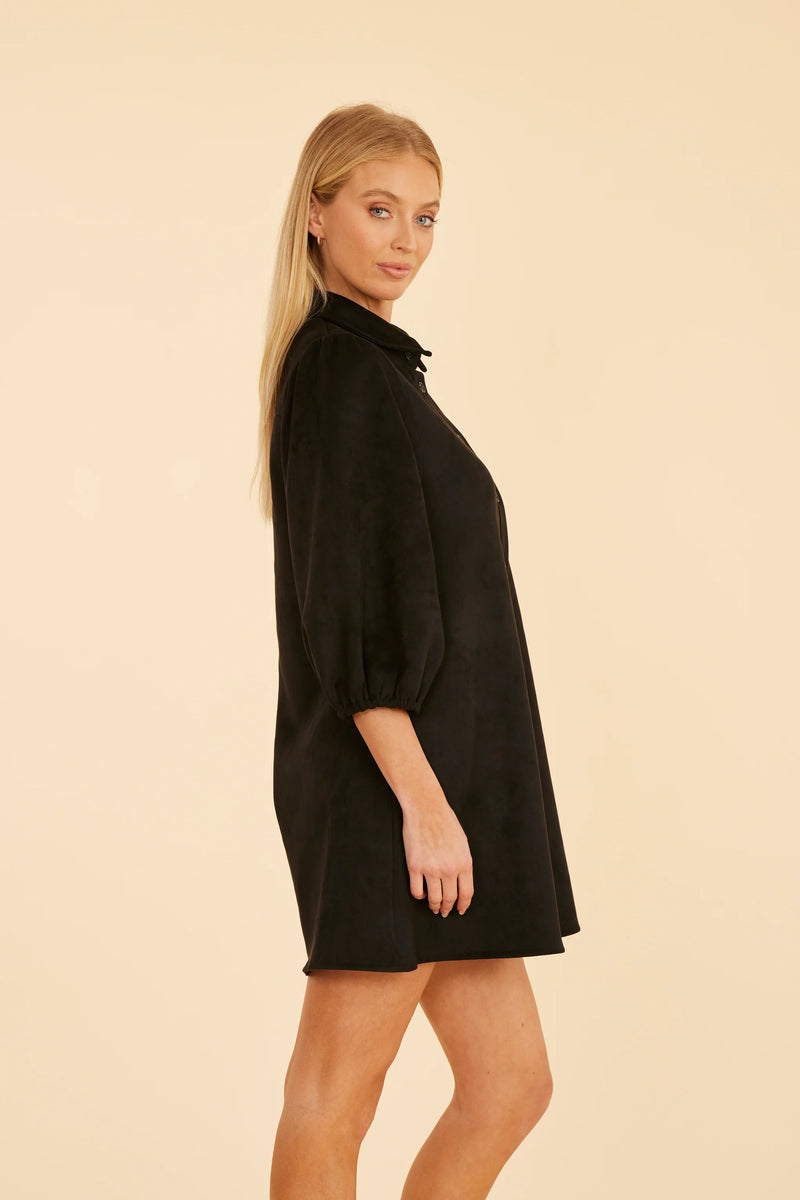 Dolce Cabo Faux Suede Puff Sleeve Shirt Dress