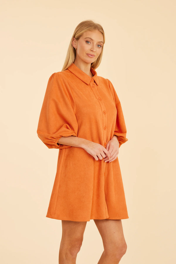 Dolce Cabo Faux Suede Puff Sleeve Dress