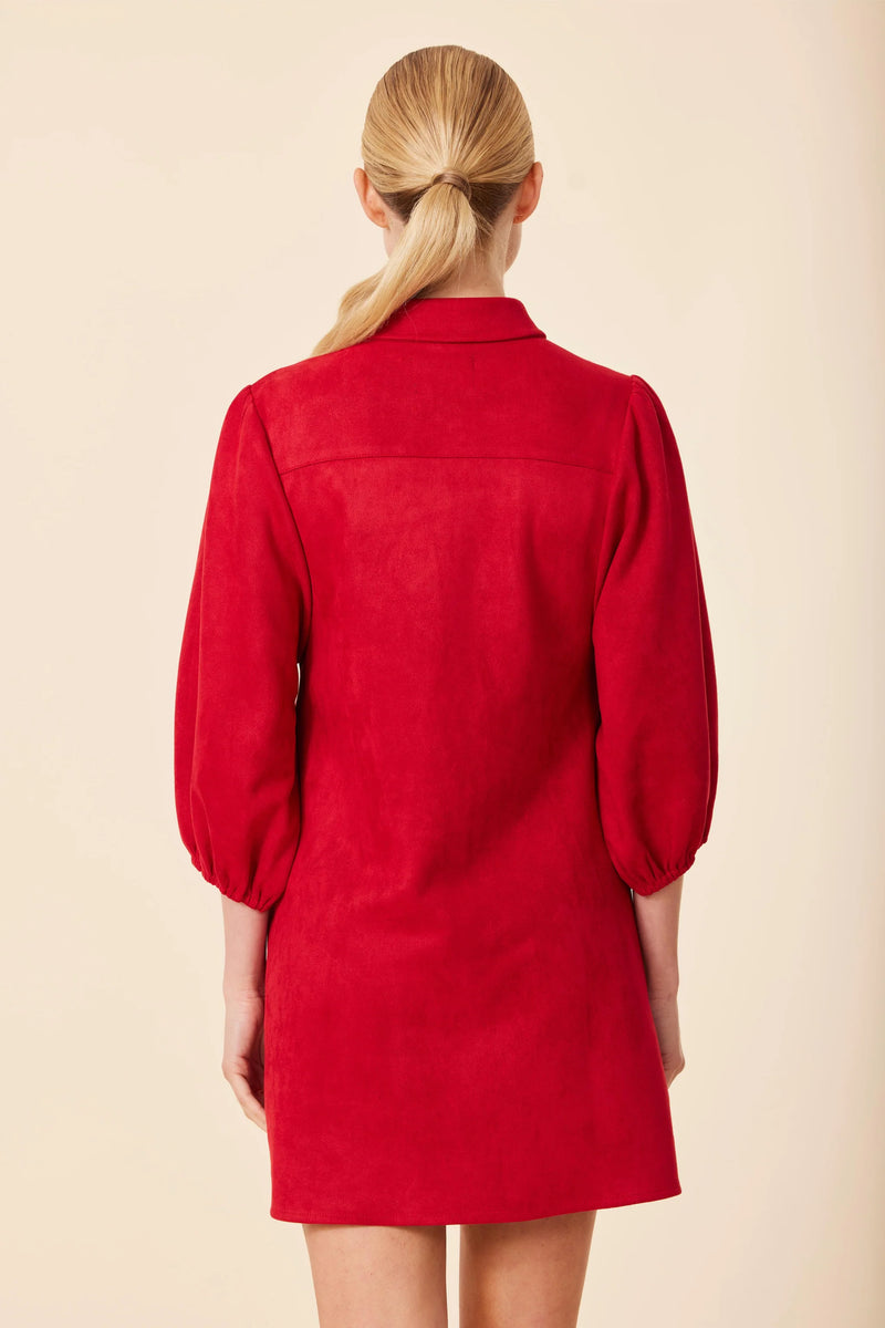 Dolce Cabo Faux Suede Exaggerated Sleeve Dress/Tunic