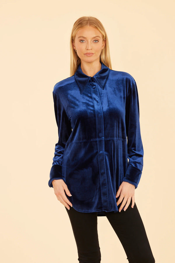 Dolce Cabo Velvet Button-Up Shirt