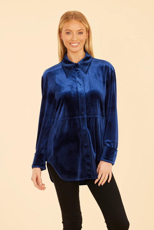 Dolce Cabo Velvet Button-Up Shirt