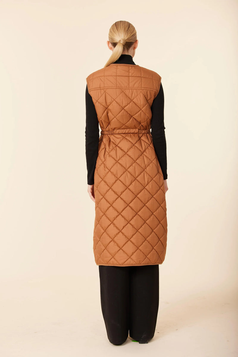 Dolce Cabo Quilted Nylon Long Vest