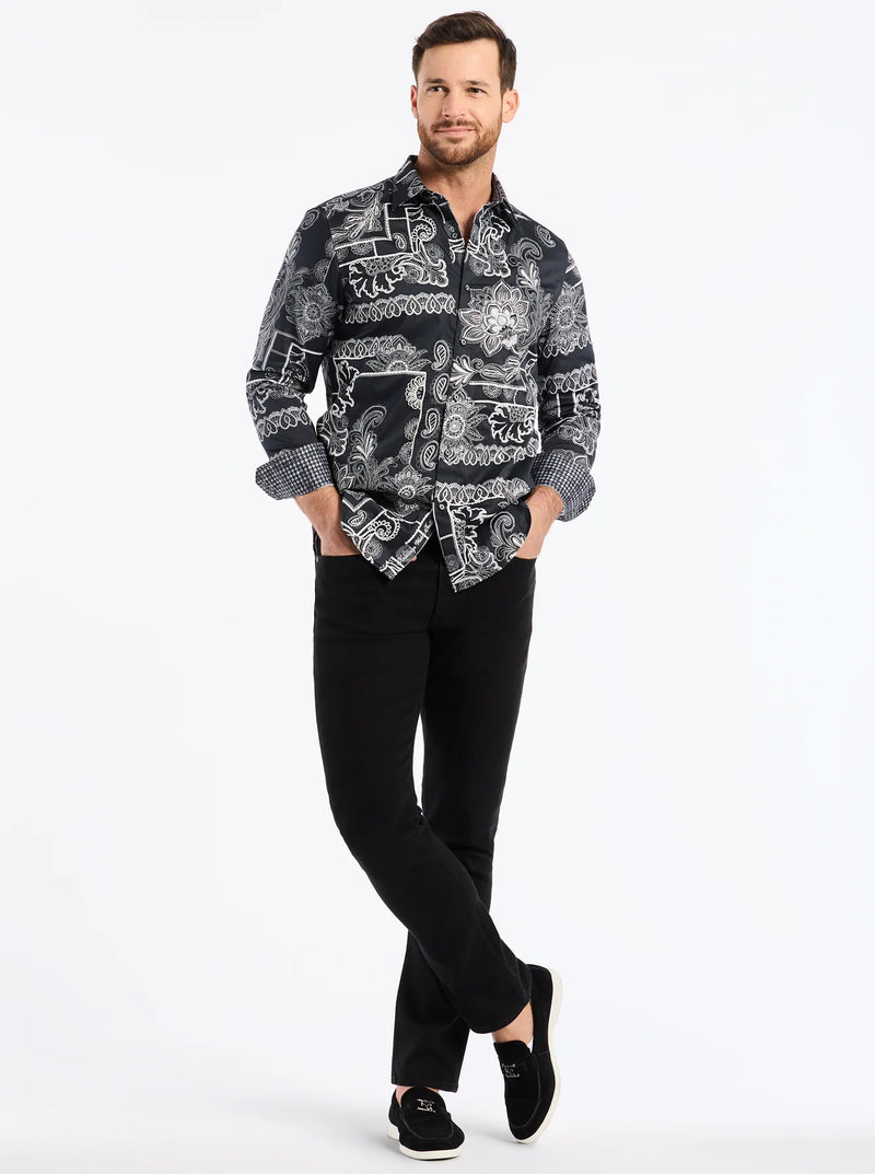 ROBERT GRAHAM ARDEN LONG SLEEVE BUTTON DOWN SHIRT