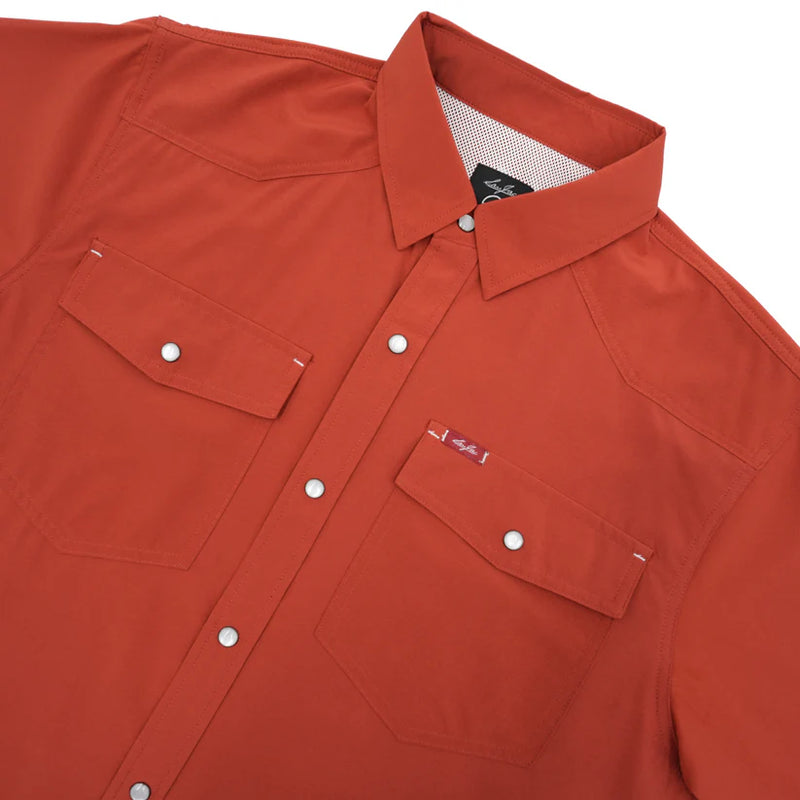 San Jac Men’s Short Sleeve Performance Shirt - Rust