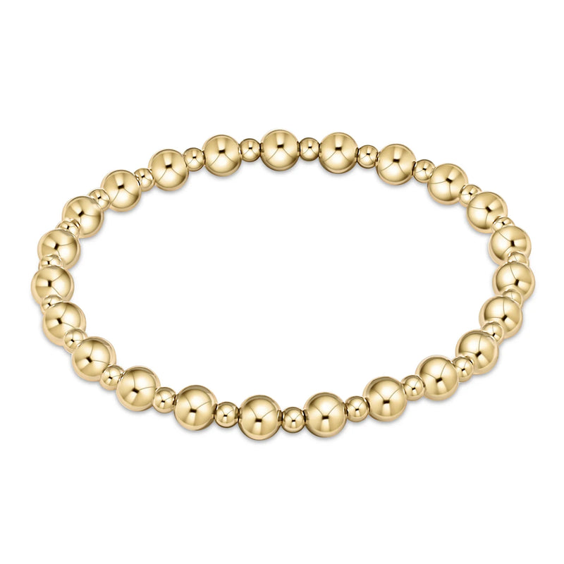 Enewton classic grateful pattern 5mm bead bracelet - gold