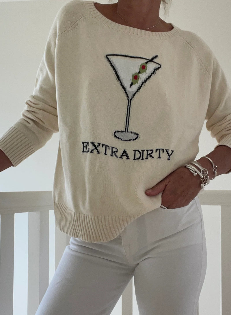 PINK PINEAPPLE EXTRA DIRTY MARTINI SWEATER 