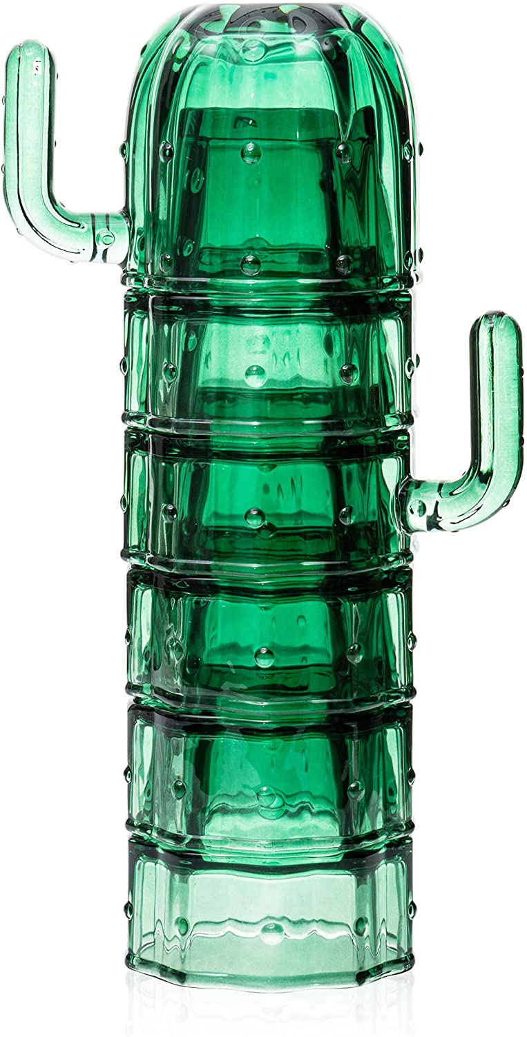 THE WINE SAVANT Cactus Stackable Glasses