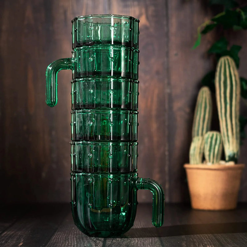 THE WINE SAVANT Cactus Stackable Glasses